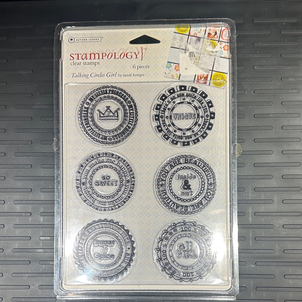 Stampology Clear Stamps Set 6 Pieces Talking Circles Girl